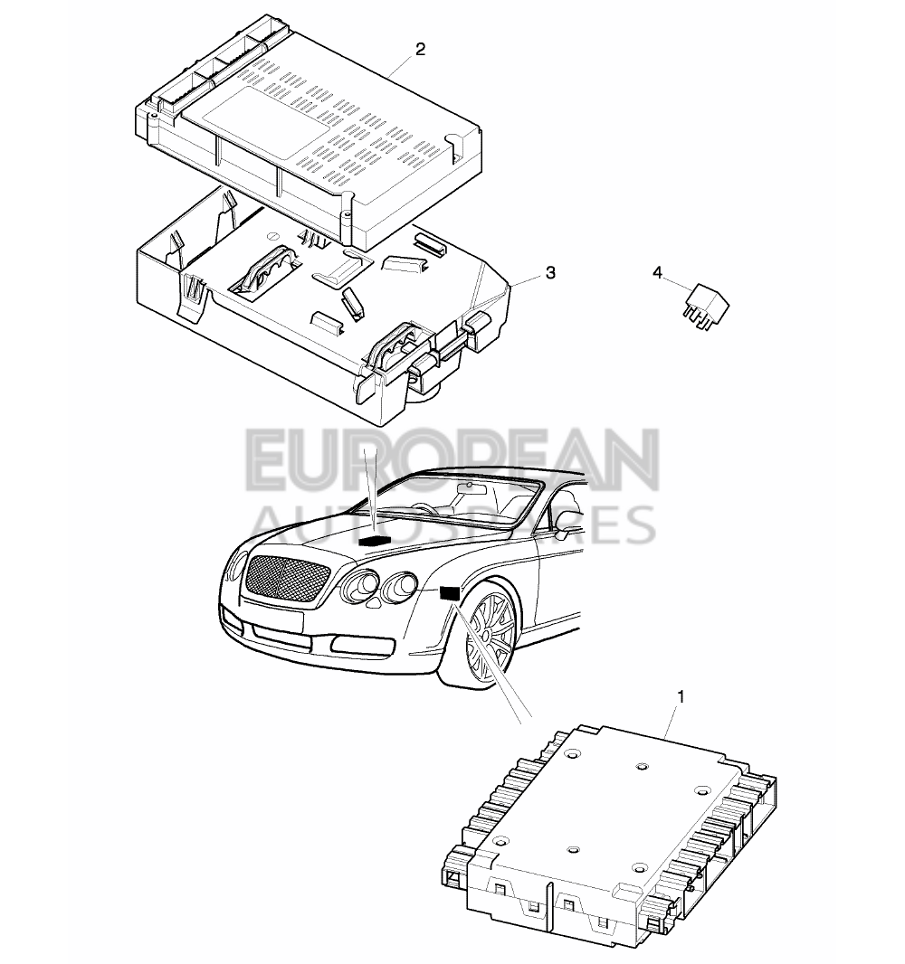 3W5907307A-Bentley Control unit for active steering F 3W-8-054 096>> 3W-8-059 518