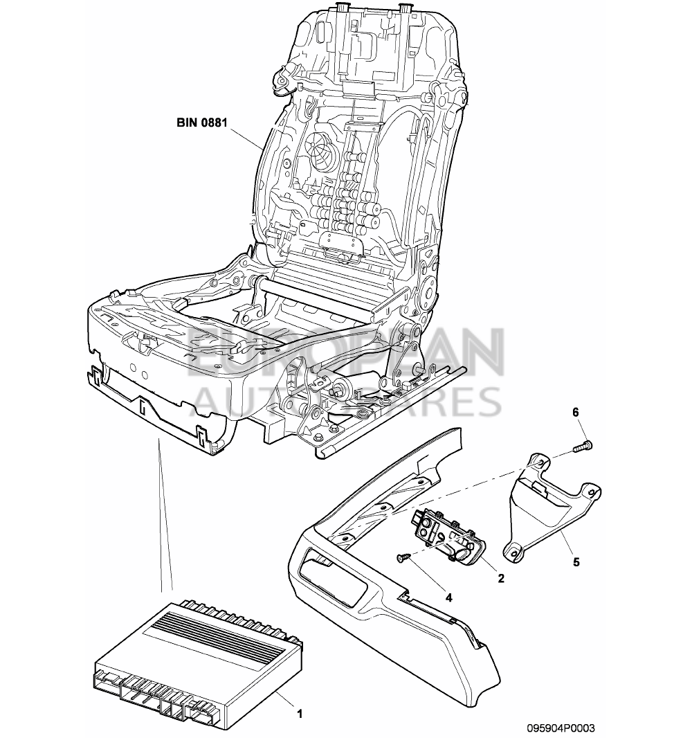 3D0959760CA-Bentley CONTROL UNIT FOR SEAT AND