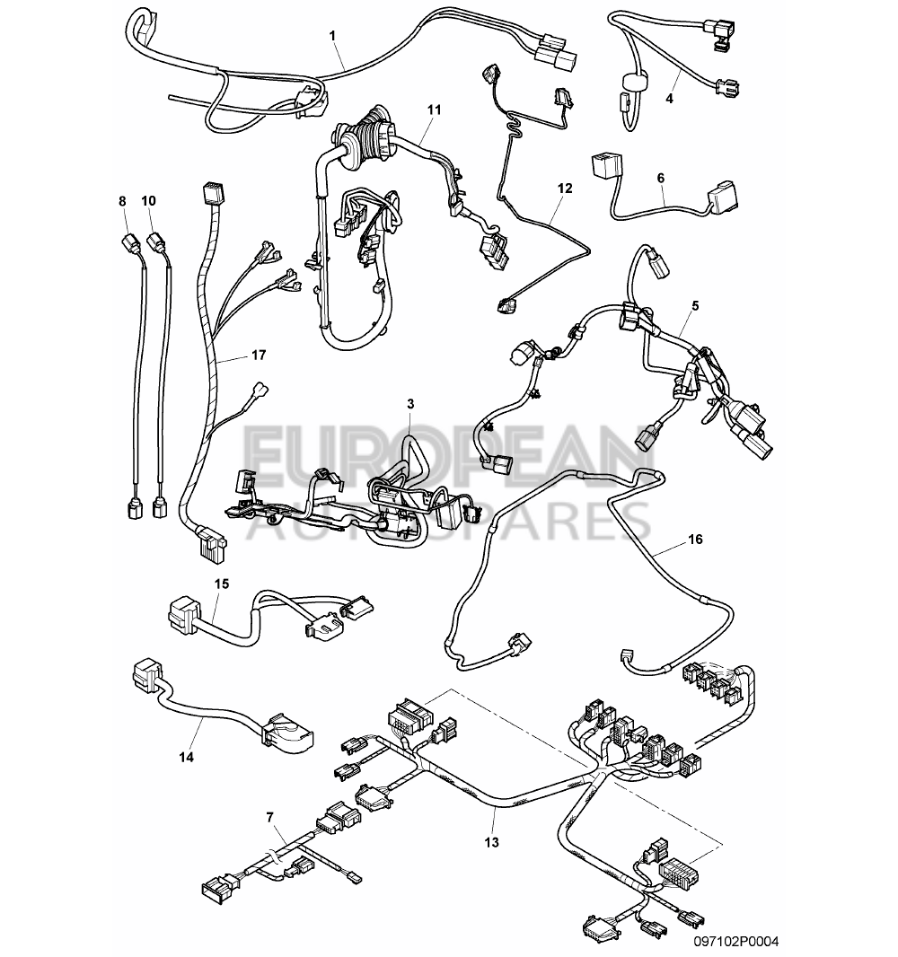 3W0971068-Bentley WIRING SET FOR IGNITION/S