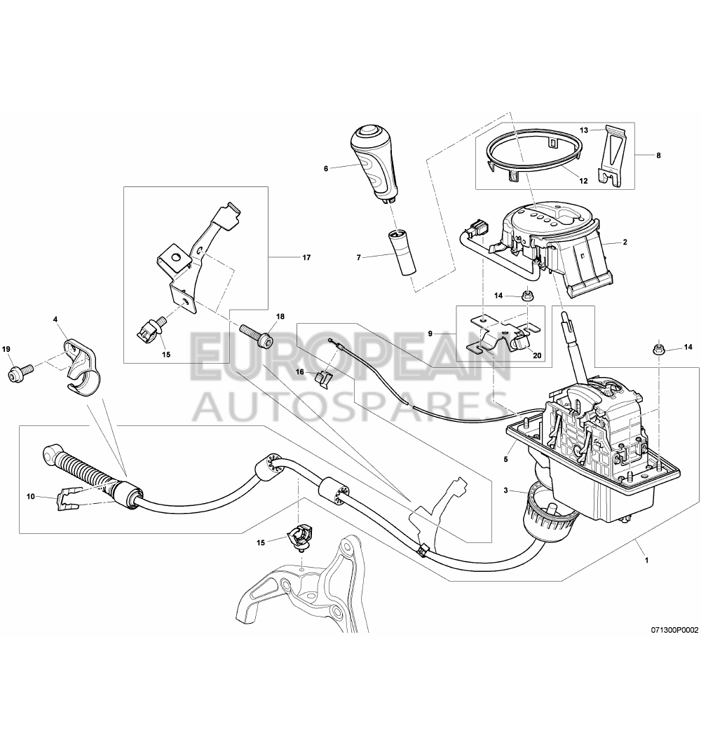 3W1713087A-Bentley GEARSHIFT LEVER WITH GEAR