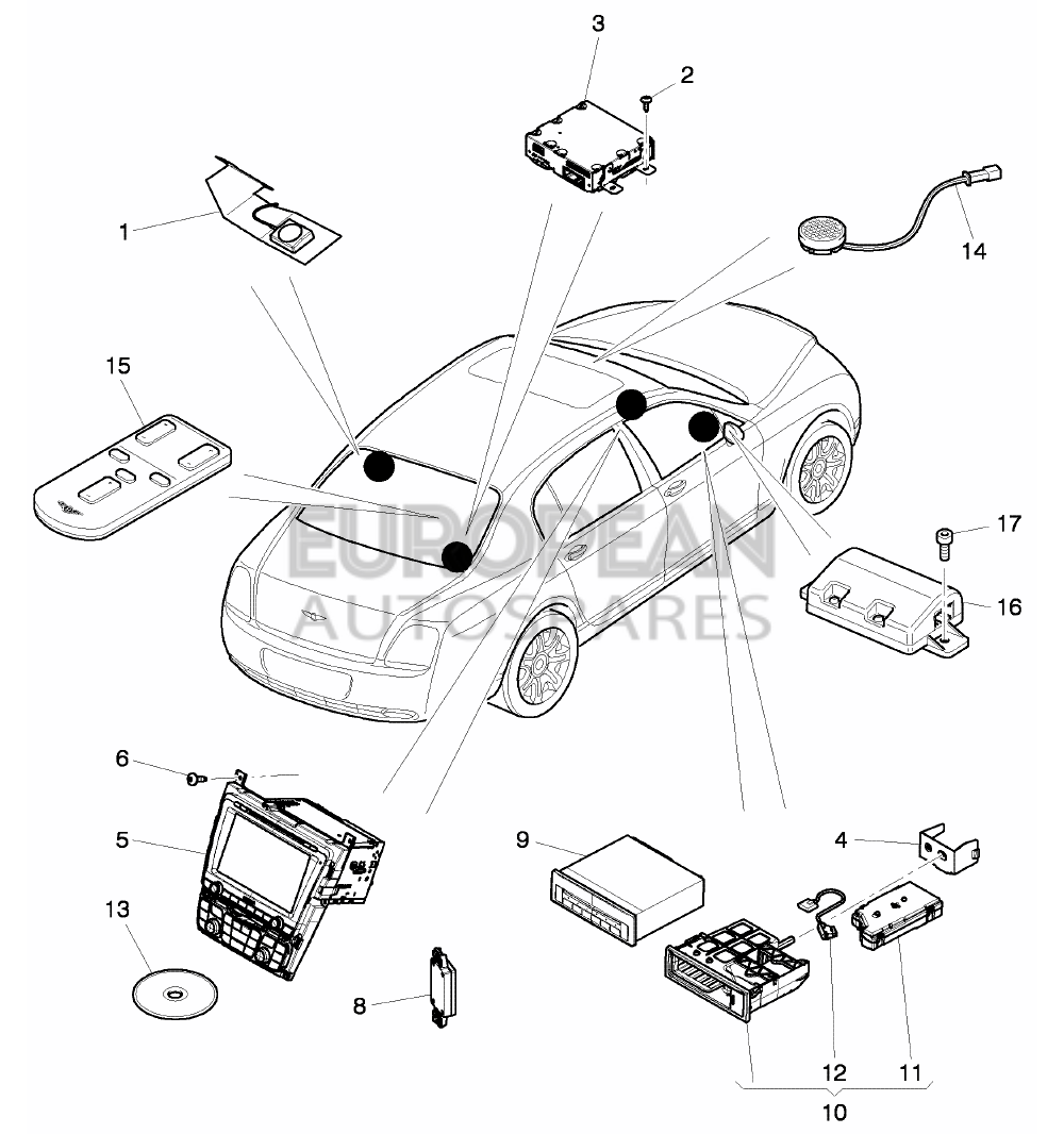 3W0035017E-Bentley DISPLAY AND CONTROL UNIT 