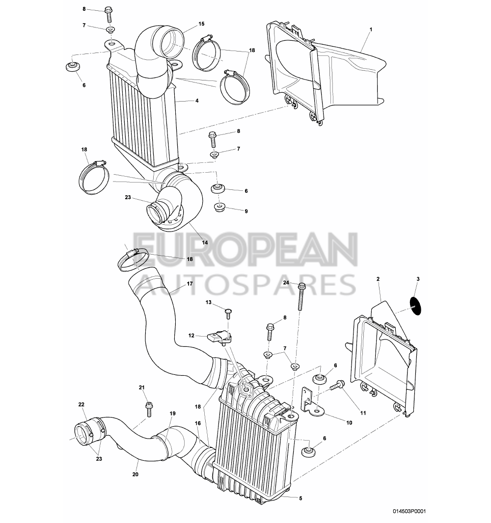 3W5121468A-Bentley AIR GUIDE FOR CHARGE AIR 