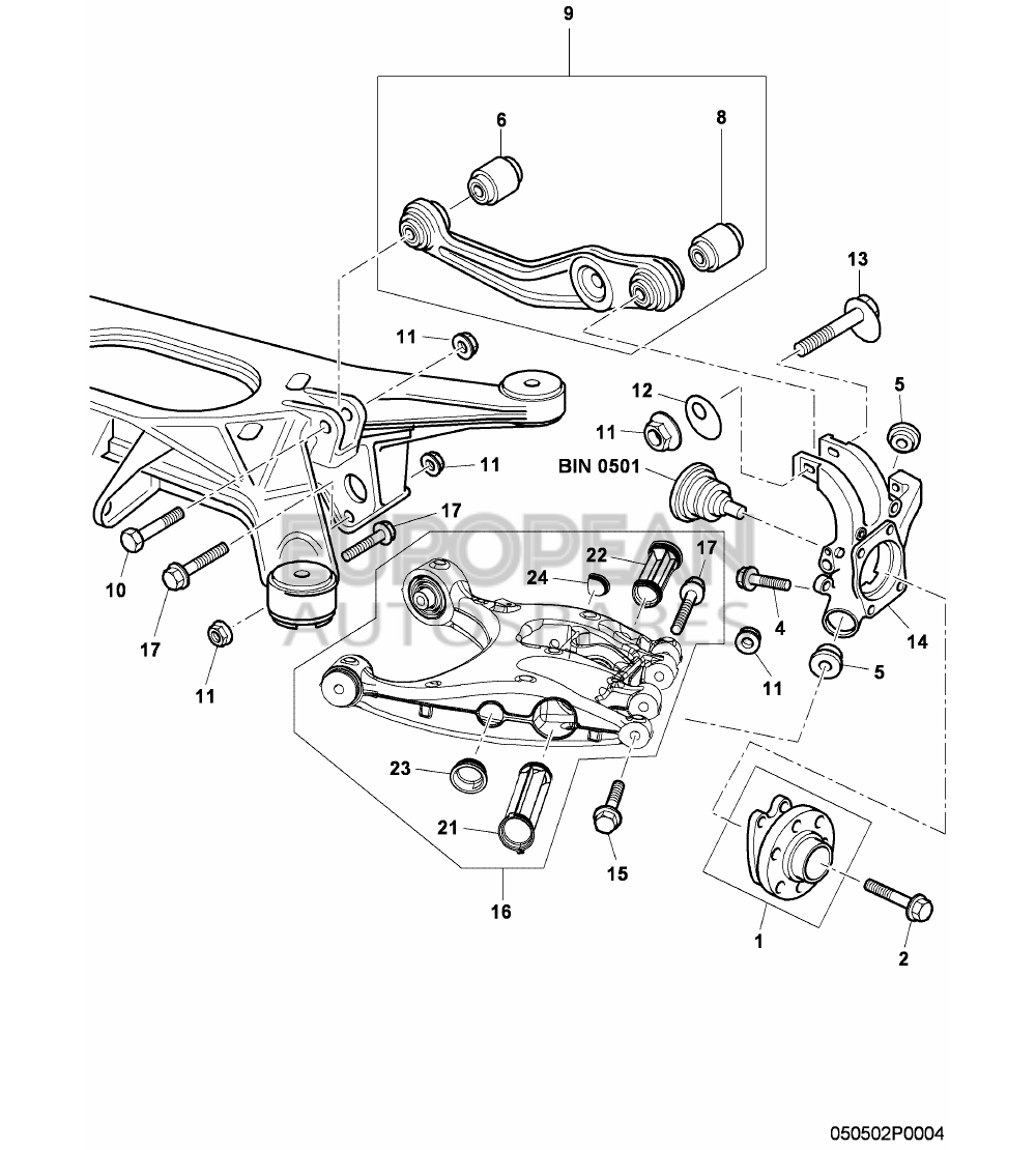 3W7505323A-Bentley AXLE GUIDE               