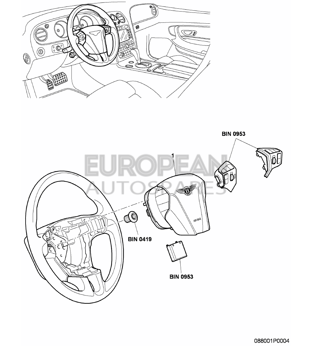 3W0880206E-Bentley airbag unit for steering wheel D >> - 15.02.2016