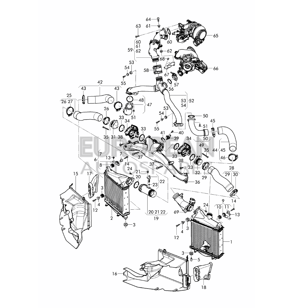 36A117340-Bentley AIR GUIDE FOR CHARGE AIR 