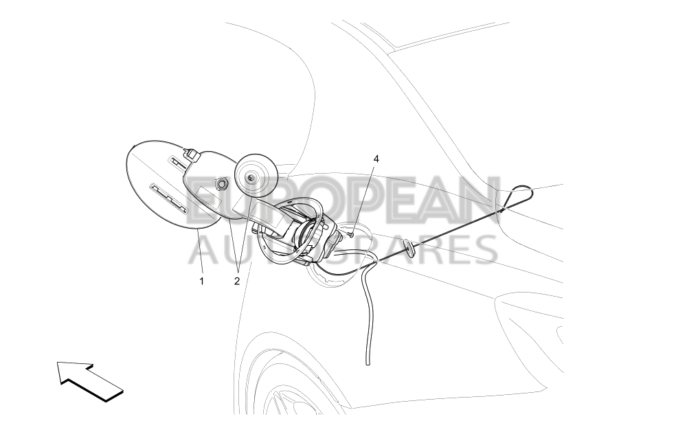 670105808-Maserati FUEL FILLER NECK BASE