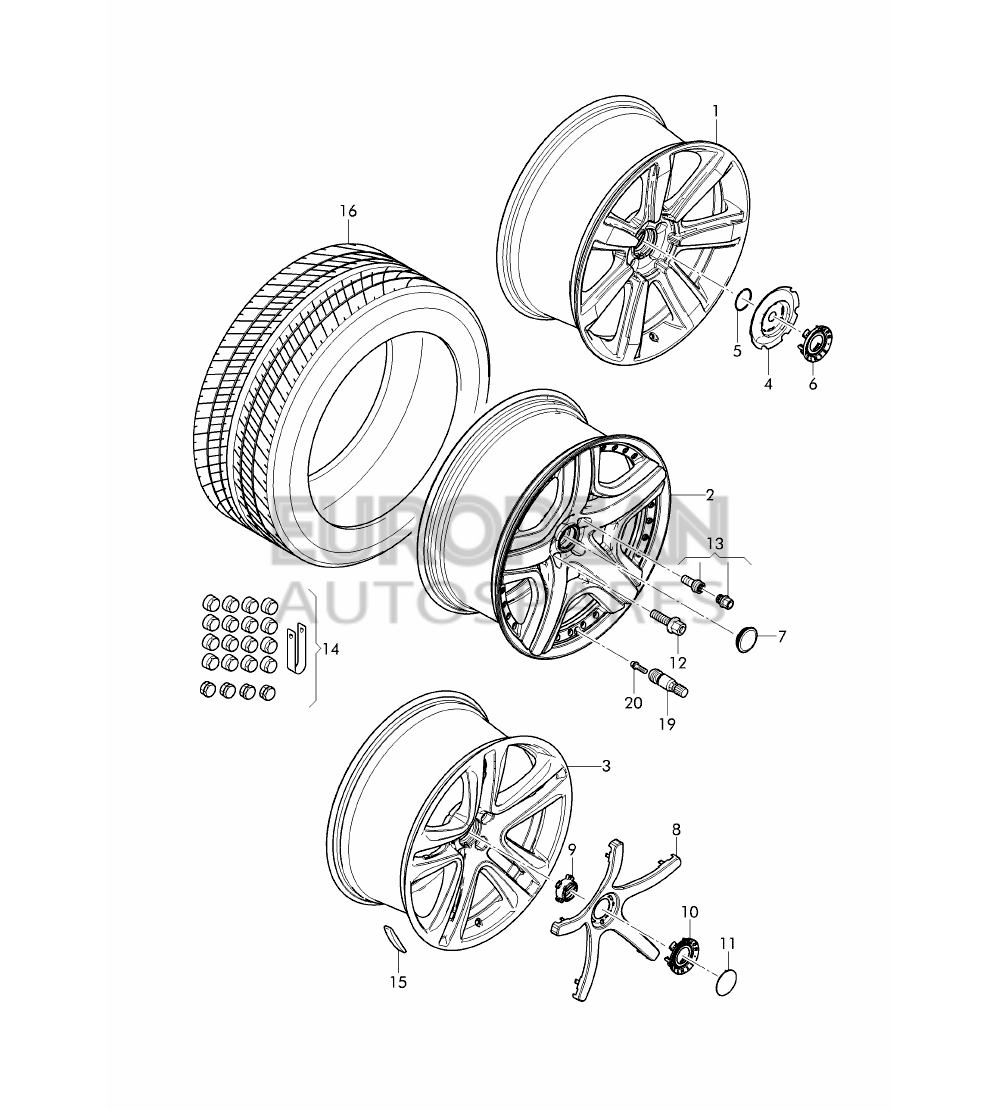 3W0601025CT-Bentley alloy wheel D >> - MJ 2015