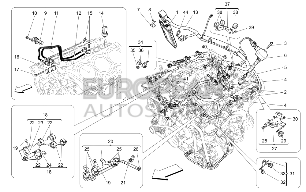 316039-Maserati ENGINE INJECTION WIRING HARNESS