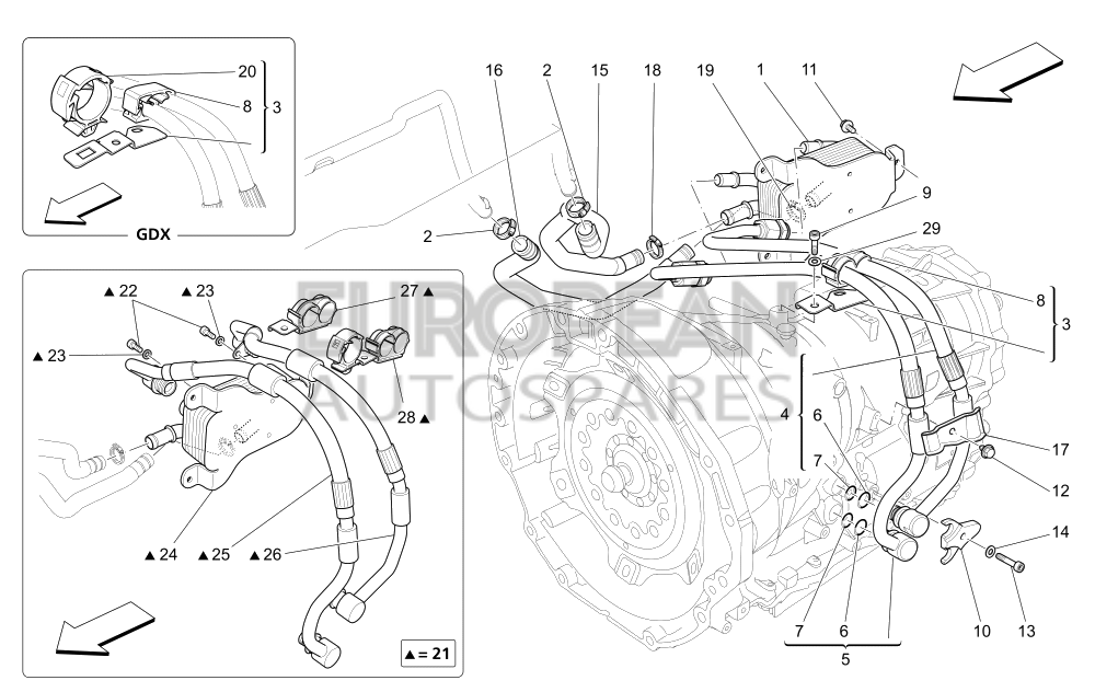670007586-Maserati WATER DELIVERY PIPE FROM ENGINE TO EXCHANGER