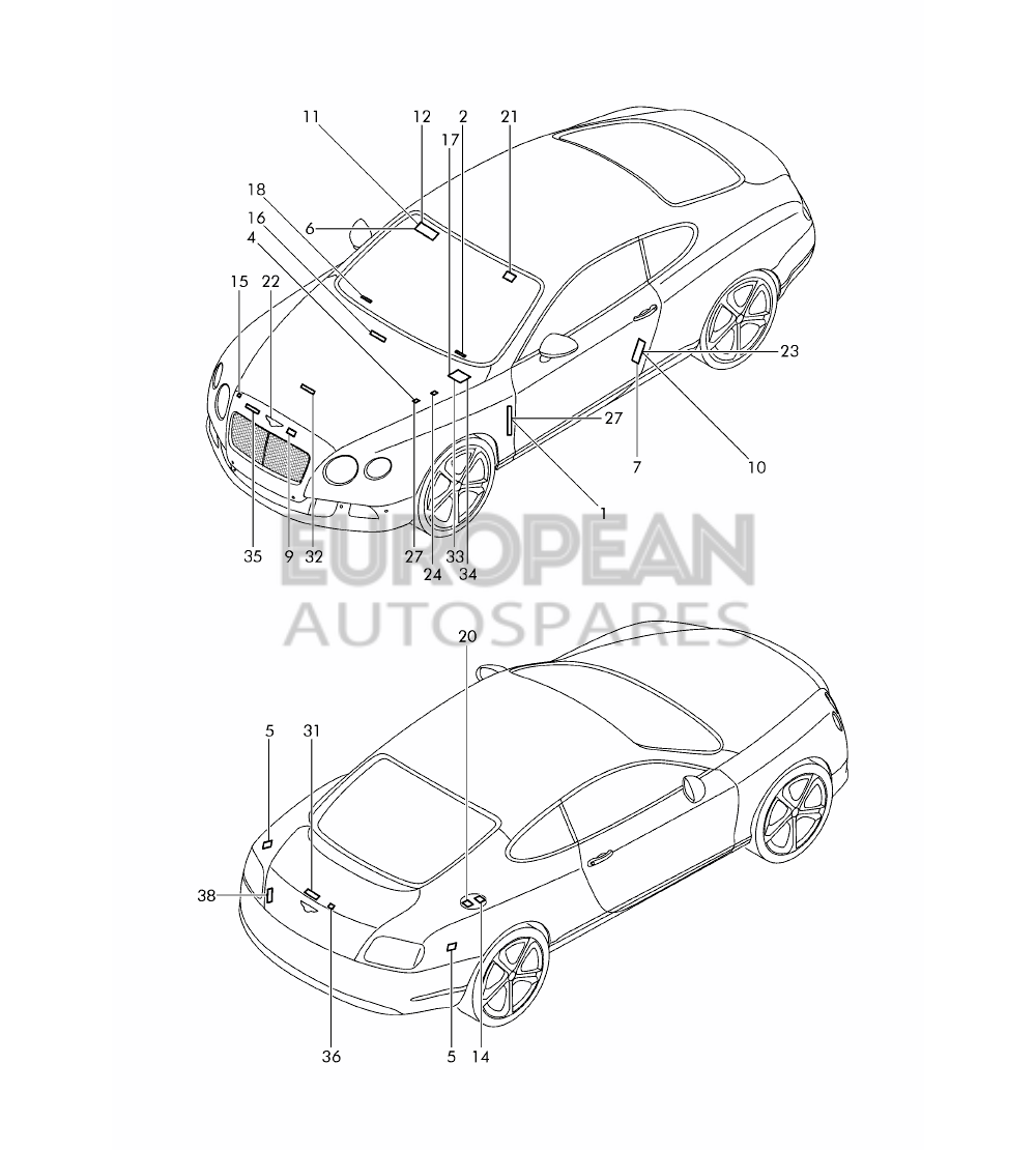 3W0010839A-Bentley EXHAUST SYSTEM           