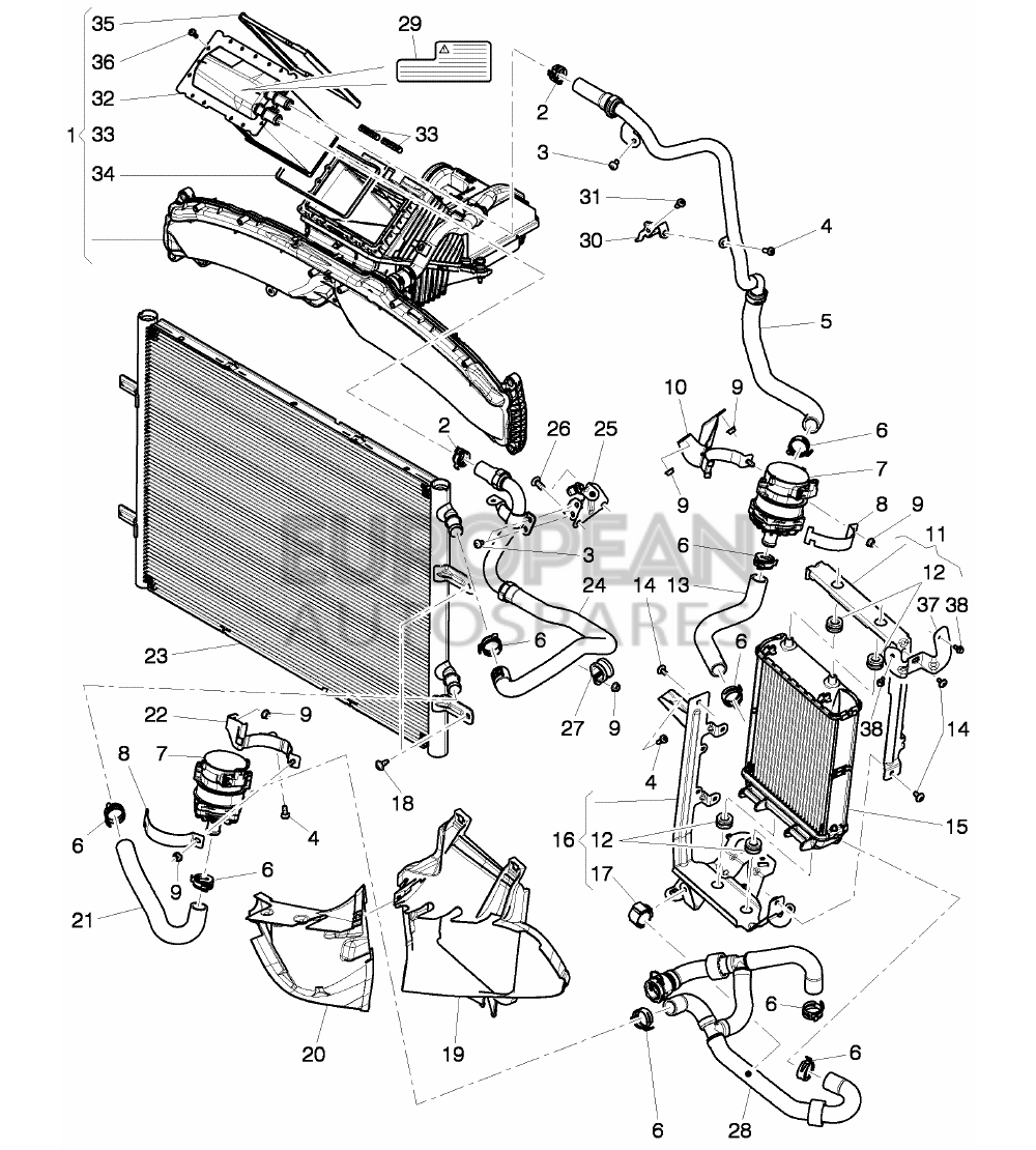 3W0121697A-Bentley AIR GUIDE FOR CHARGE AIR 