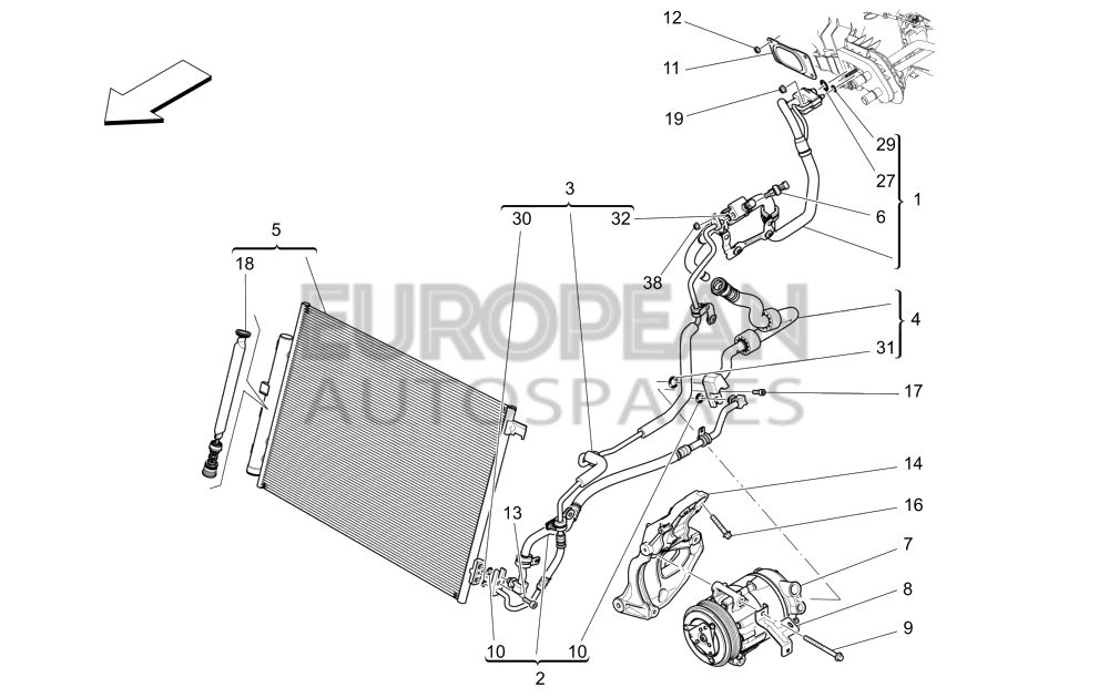 46328310-Maserati COMPRESSOR MOUNTING BRACKET