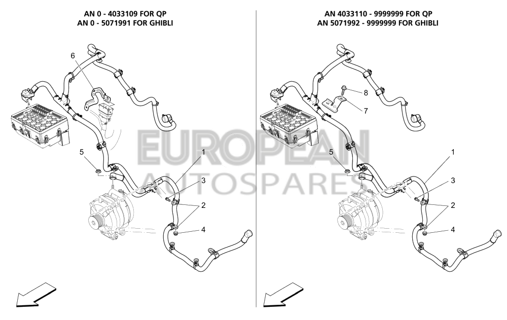 670101759-Maserati ALTERNATOR TO STARTER MOTOR CONNECTING CABLE