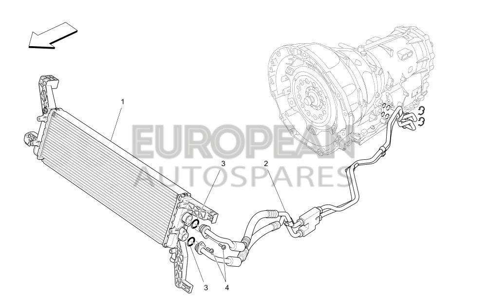 670004147-Maserati OIL DELIVERY PIPE ASSEMBLY