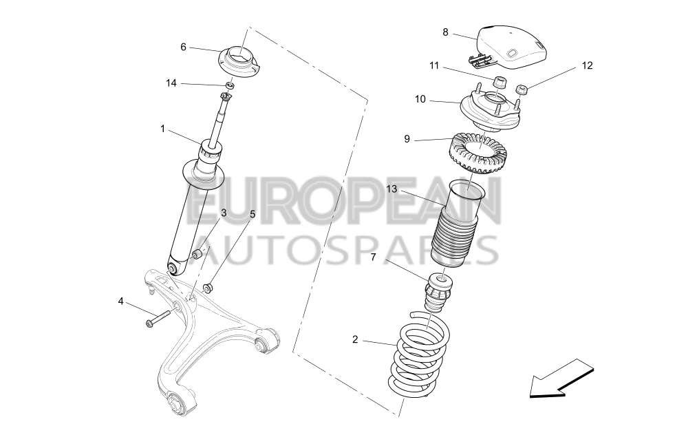 670005894-Maserati FRONT SHOCK ABSORBER ASSEMBLY - SUSPENSION PERFORMANCE