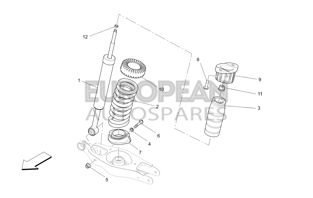 670101447-Maserati REAR SHOCK ABSORBER ASSEMBLY - SUSPENSION PERFORMANCE