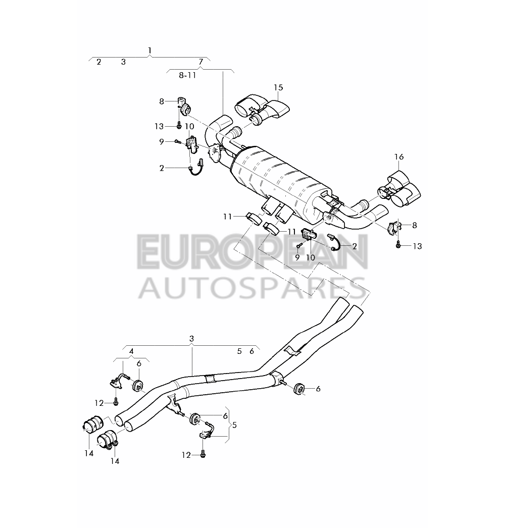 36A253681C-Bentley TRIM FOR EXHAUST TAIL PIP