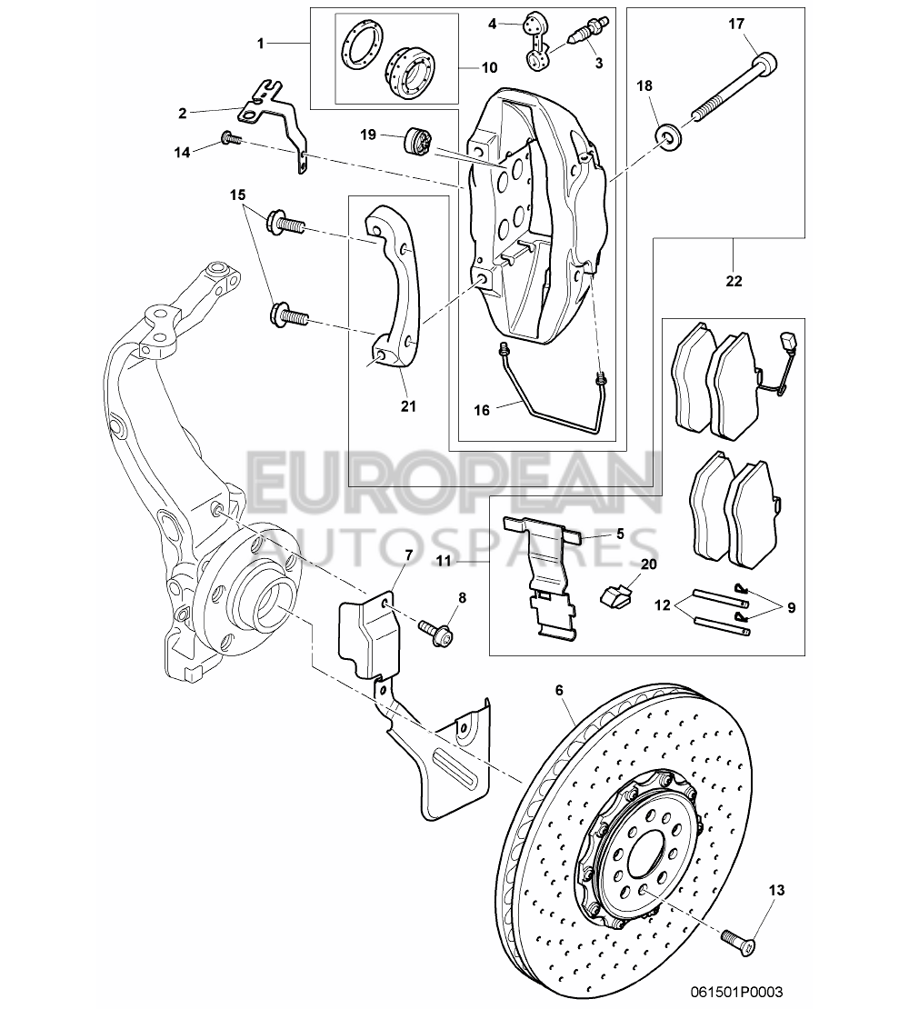 3W0615301J-Bentley ceramic brake disc (vented) D >> - MJ 2006