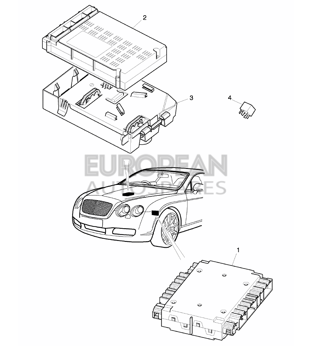 3W0907307A-Bentley CONTROL UNIT FOR ACTIVE S