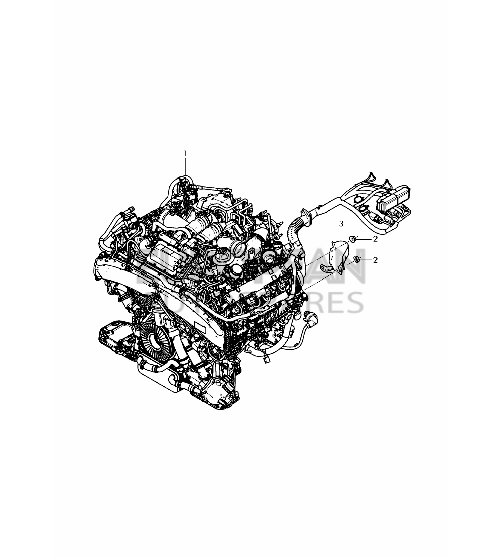 3W0198115F-Bentley ASSEMBLY PARTS FOR ENGINE