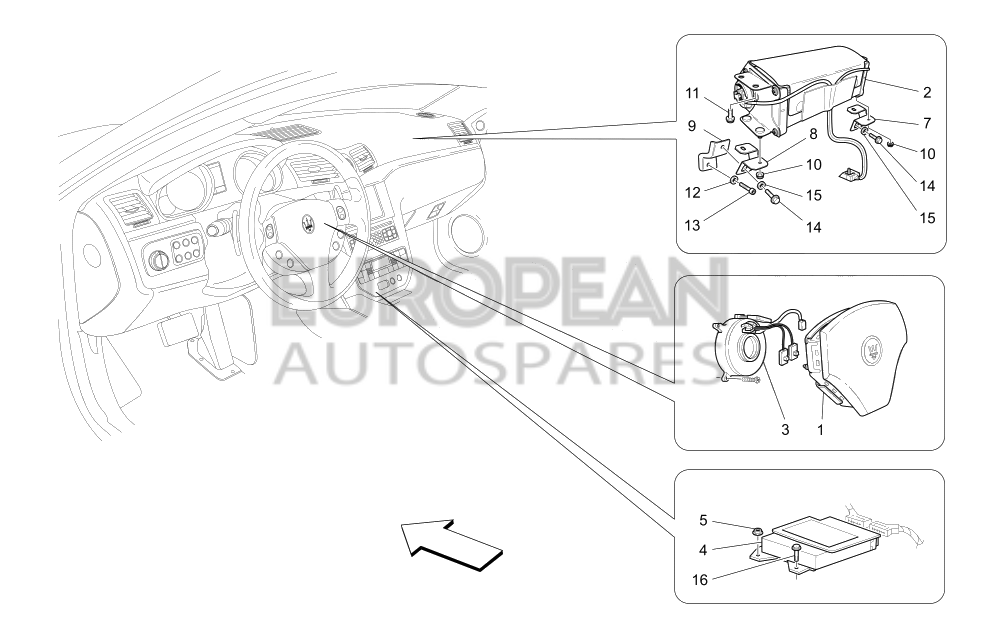 23811307-Maserati DRIVER SIDE AIR BAG - BORDEAUX (BORDEAUX) - 364015155