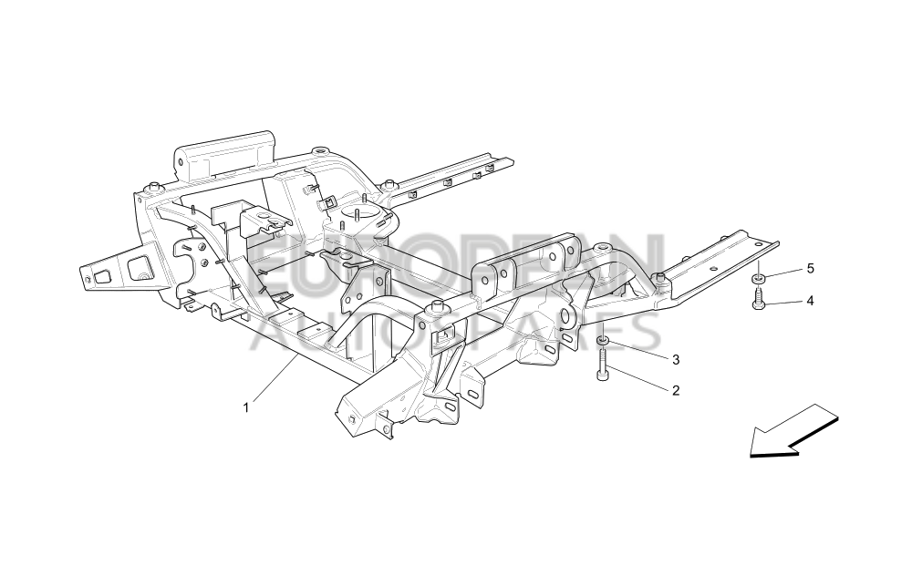 254854-Maserati FRONT SUSPENSION FRAME ASSEMBLY