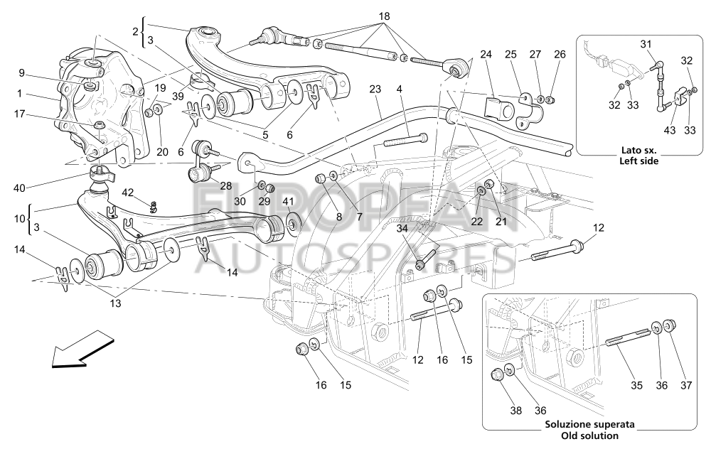 276636-Maserati Tie Rod For Toe In Adjustment 