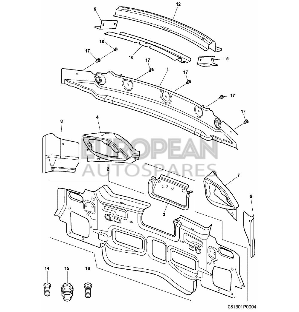 3W8813327A-Bentley MOUNTING FOR TAIL LIGHT  