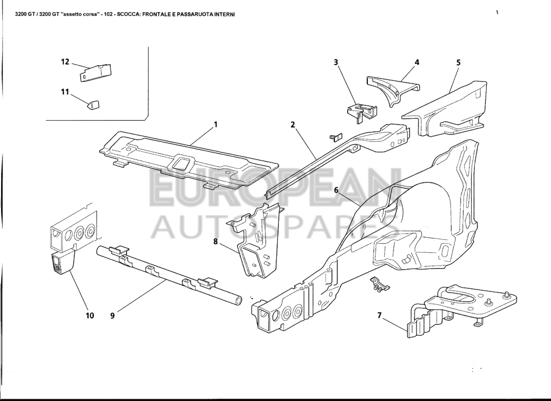 381310138-Maserati FRONT LH CHANNEL ASSY