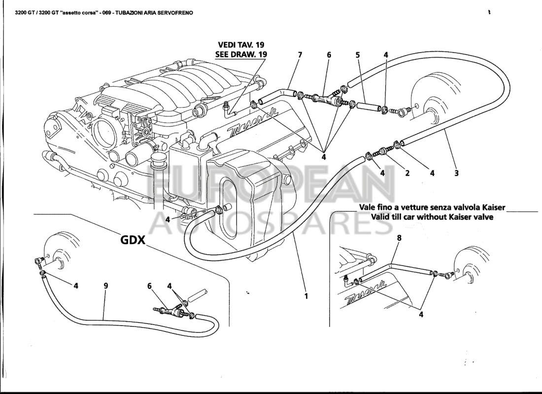 387400316-Maserati TUBE FROM AMPLIFIER TO BRAKE SERVO
