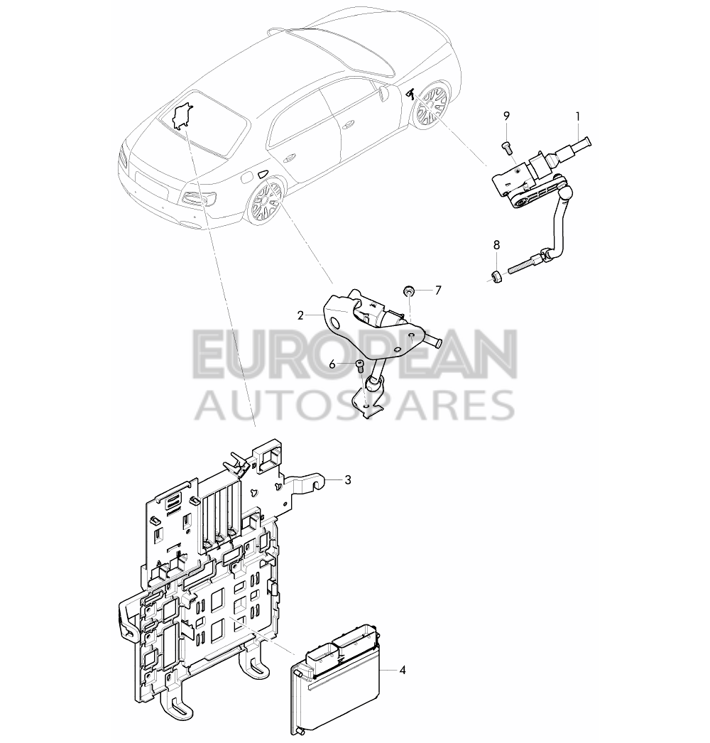 4W0907553-Bentley CONTROL UNIT FOR ELECTRON