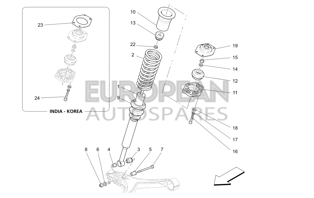 306179-Maserati FRONT SHOCK ABSORBER