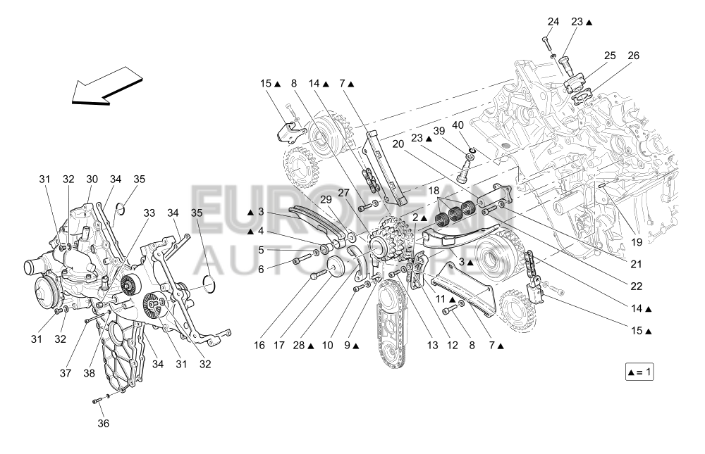 248715-Maserati FRONT CRANKCASE COVER ASSEMBLY