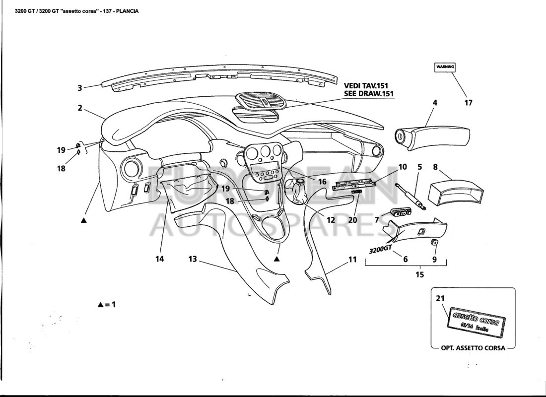 65424100-Maserati AIR-BAG SYSTEM PRESENCE PLATE