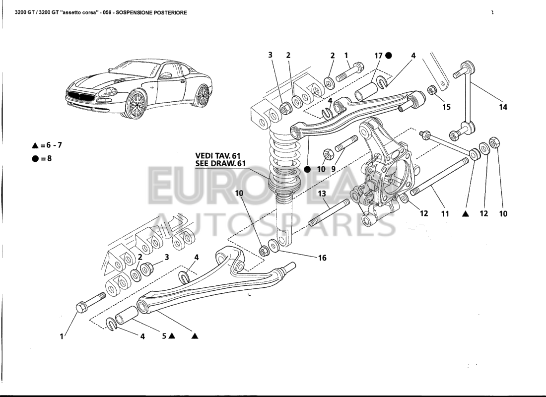 387000014-Maserati RH REAR SUSPENSION LOWER LEVER ASSY