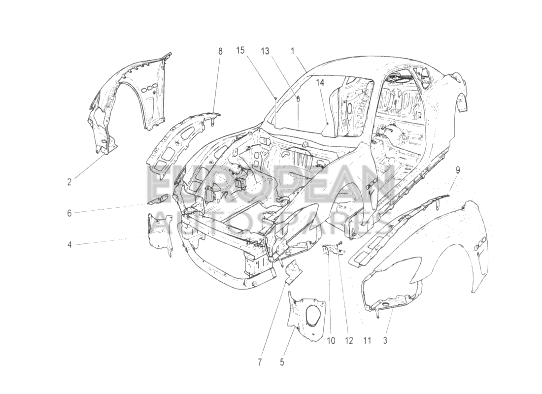 980145374-Maserati Complete Body Shell