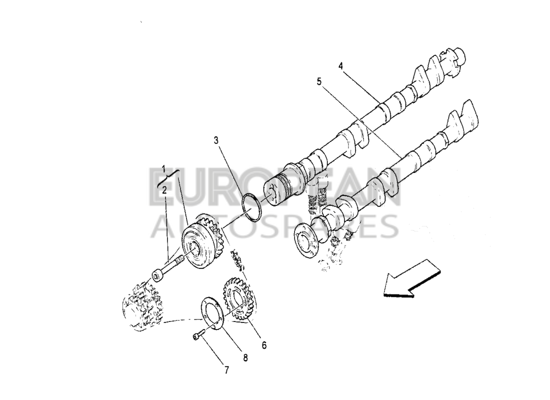 266963-Maserati L.H. Intake Camshaft (Engine Serial Number is Required)
