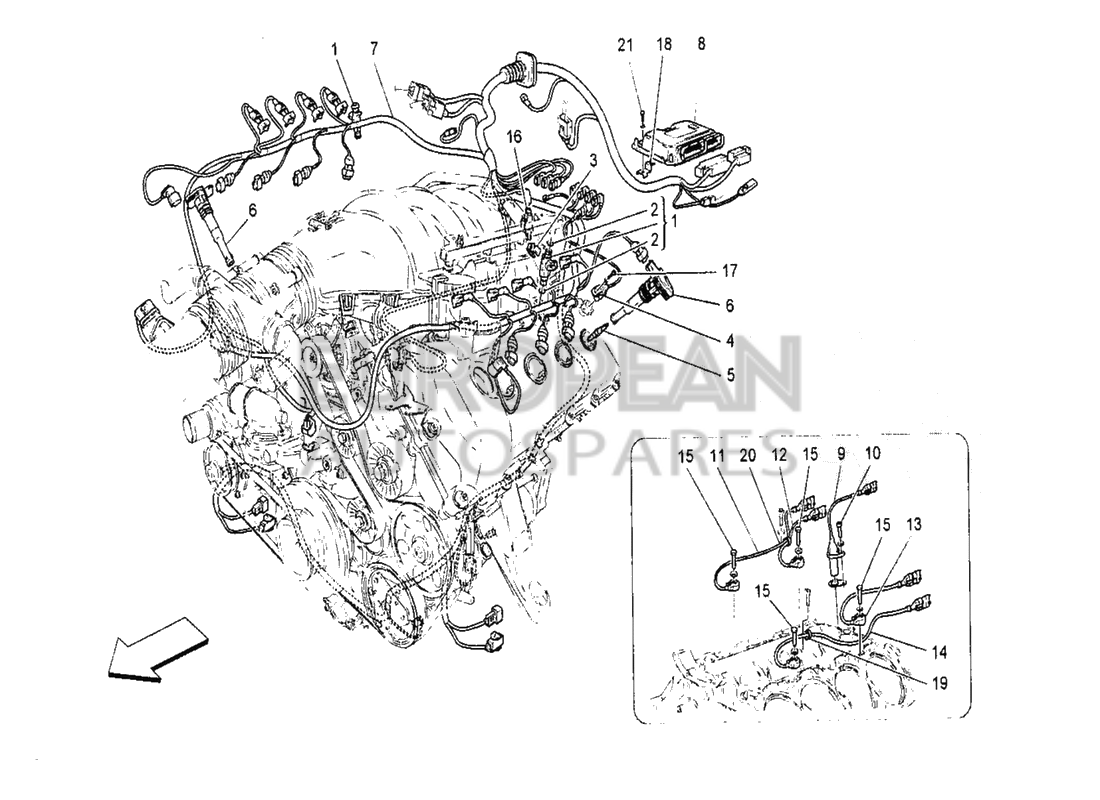 244696-Maserati ENGINE INJECTION CABLE