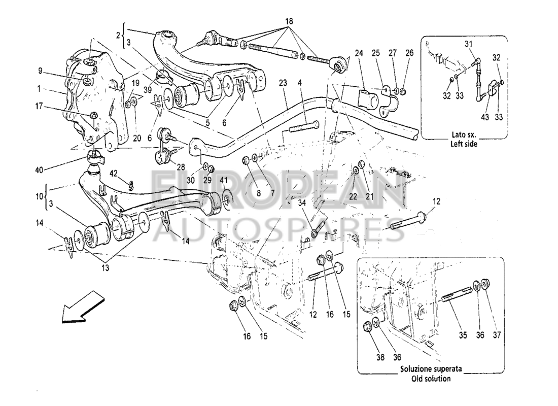 980145365-Maserati RH Rear Suspension Kit