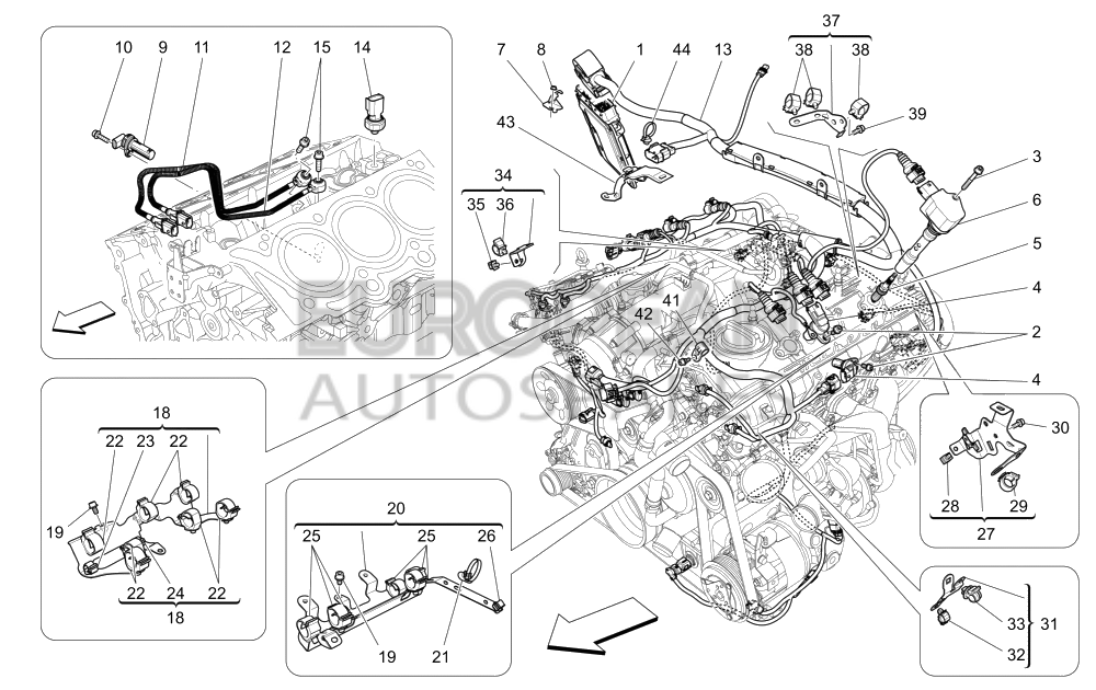324913-Maserati ENGINE INJECTION WIRING HARNESS