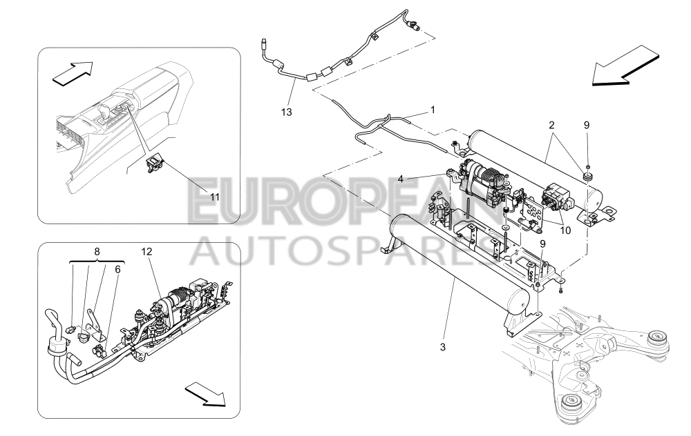 670034975-Maserati AIR SUSPENSION SYSTEM CHARGING PIPE
