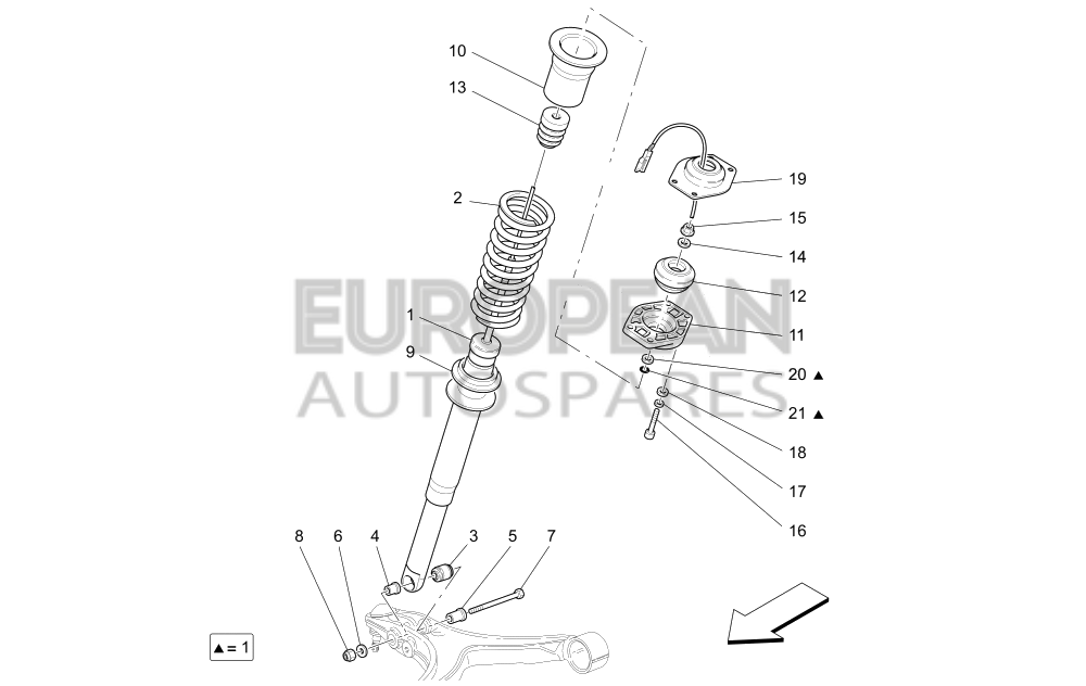 306177-Maserati FRONT SHOCK ABSORBER