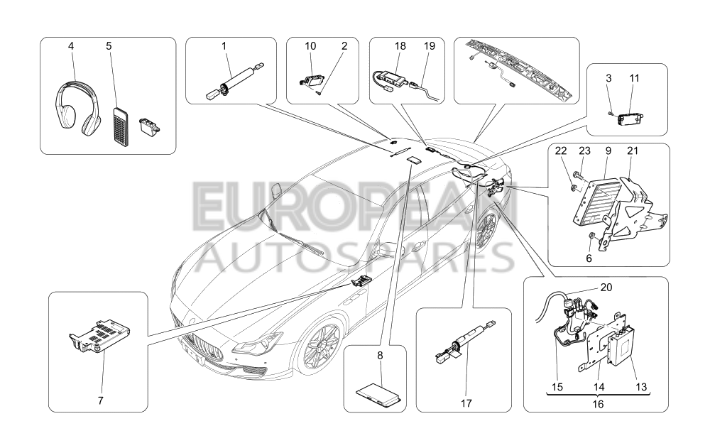 670006378-Maserati TV ELECTRIC EQUIPMENT LINKING CABLE - Rear Seat Entertainment+Tv Tuner (DVBT)