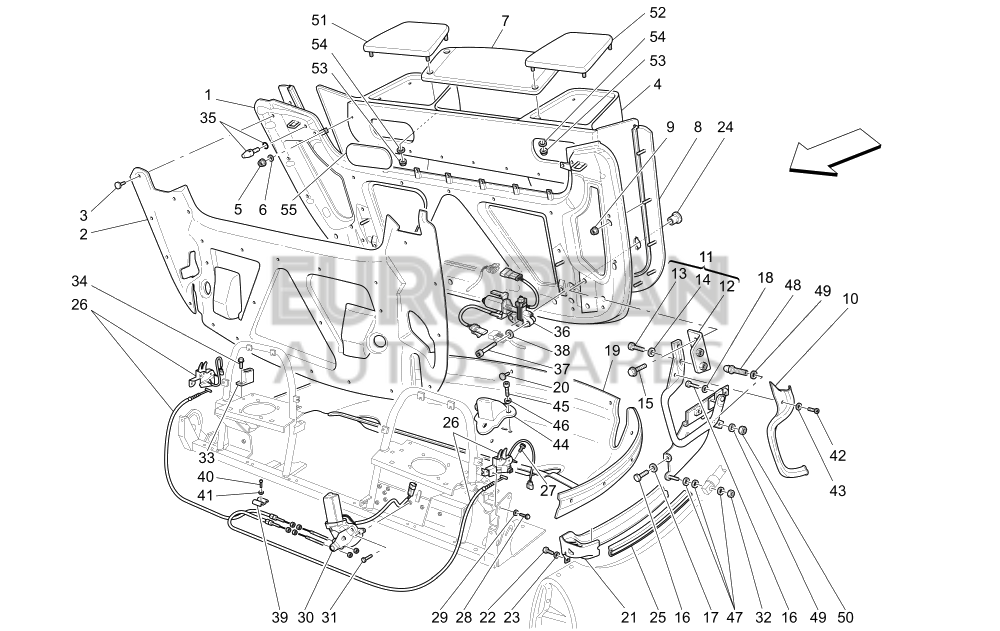 980002012-Maserati R.H. HINGE FIXING BRACKET