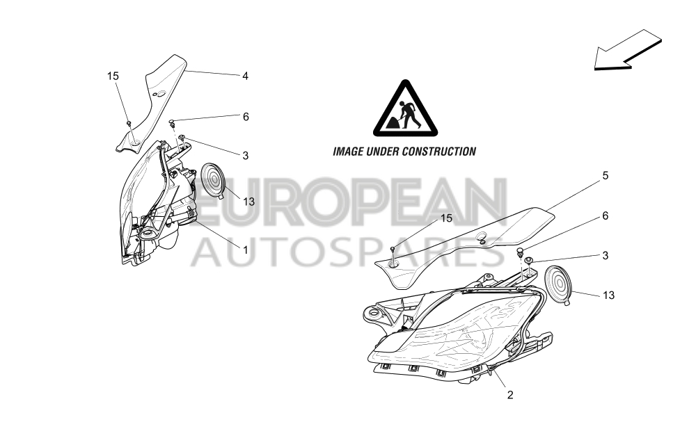 670100614-Maserati RH HEADLIGHT - LEFT HAND DRIVE FRONT HEAD LAMPS FULL LED HEADLAMPS / EU CN ME KO