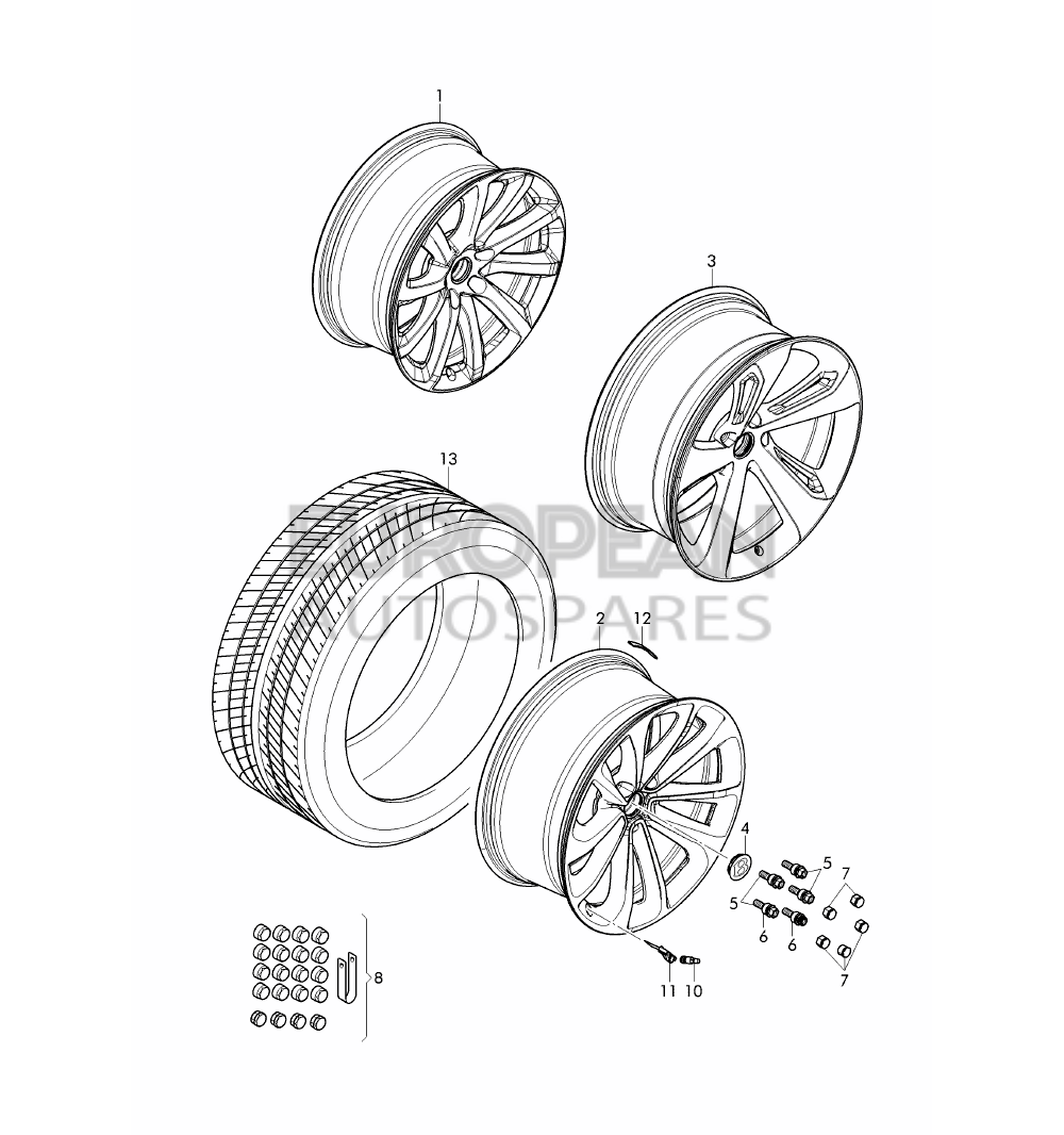 36A601025-Bentley alloy wheel
