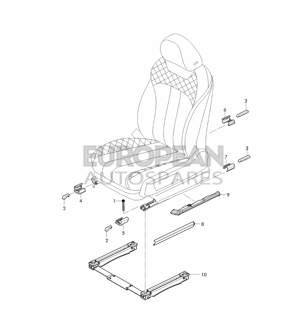 36A881677-Bentley BRACKET FOR SEAT MOUNTING