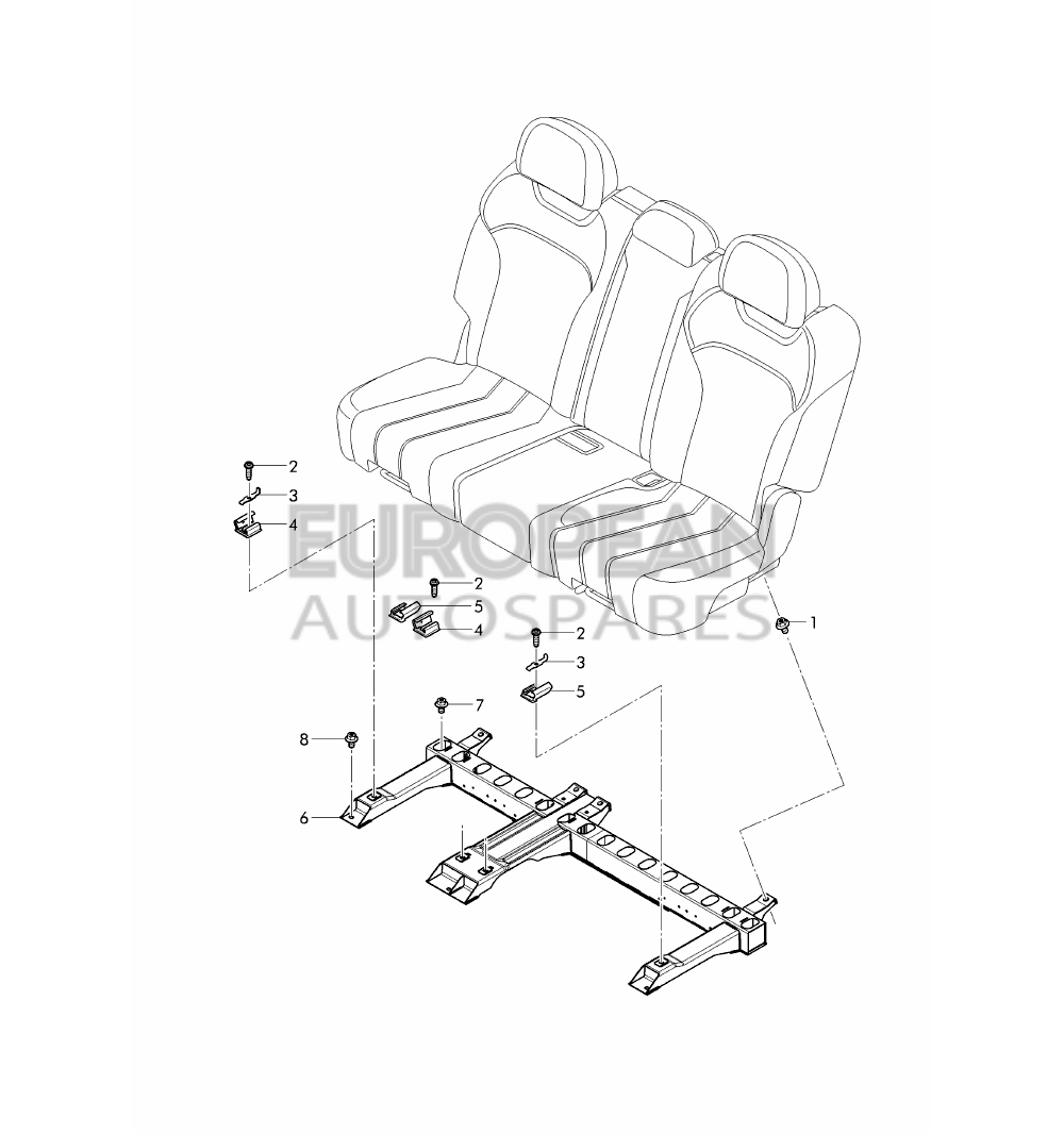 36A885333F-Bentley BRACKET FOR SEAT MOUNTING