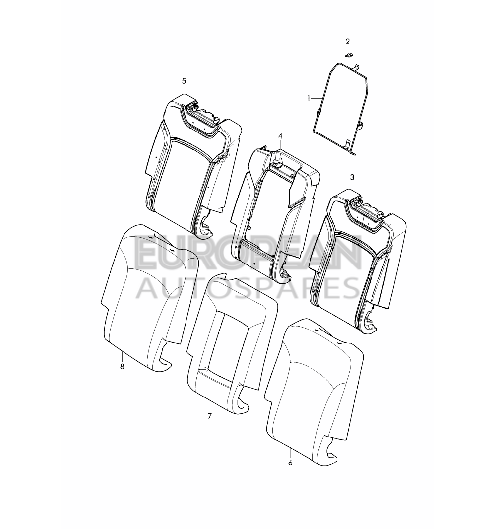 36A883647A-Bentley PADDING FOR BACKREST     