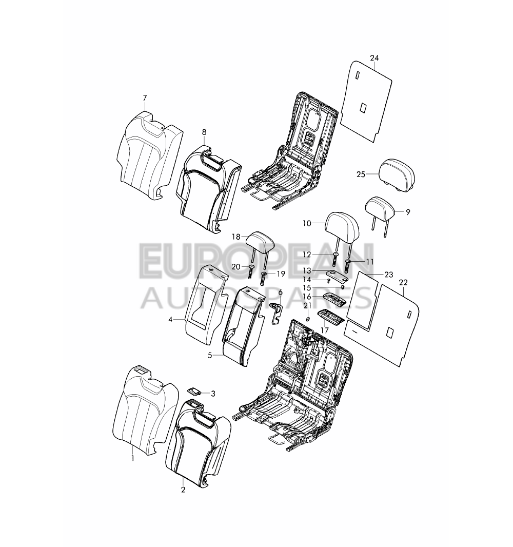 36A881901A-Bentley HEADREST WITH COVER (LEAT